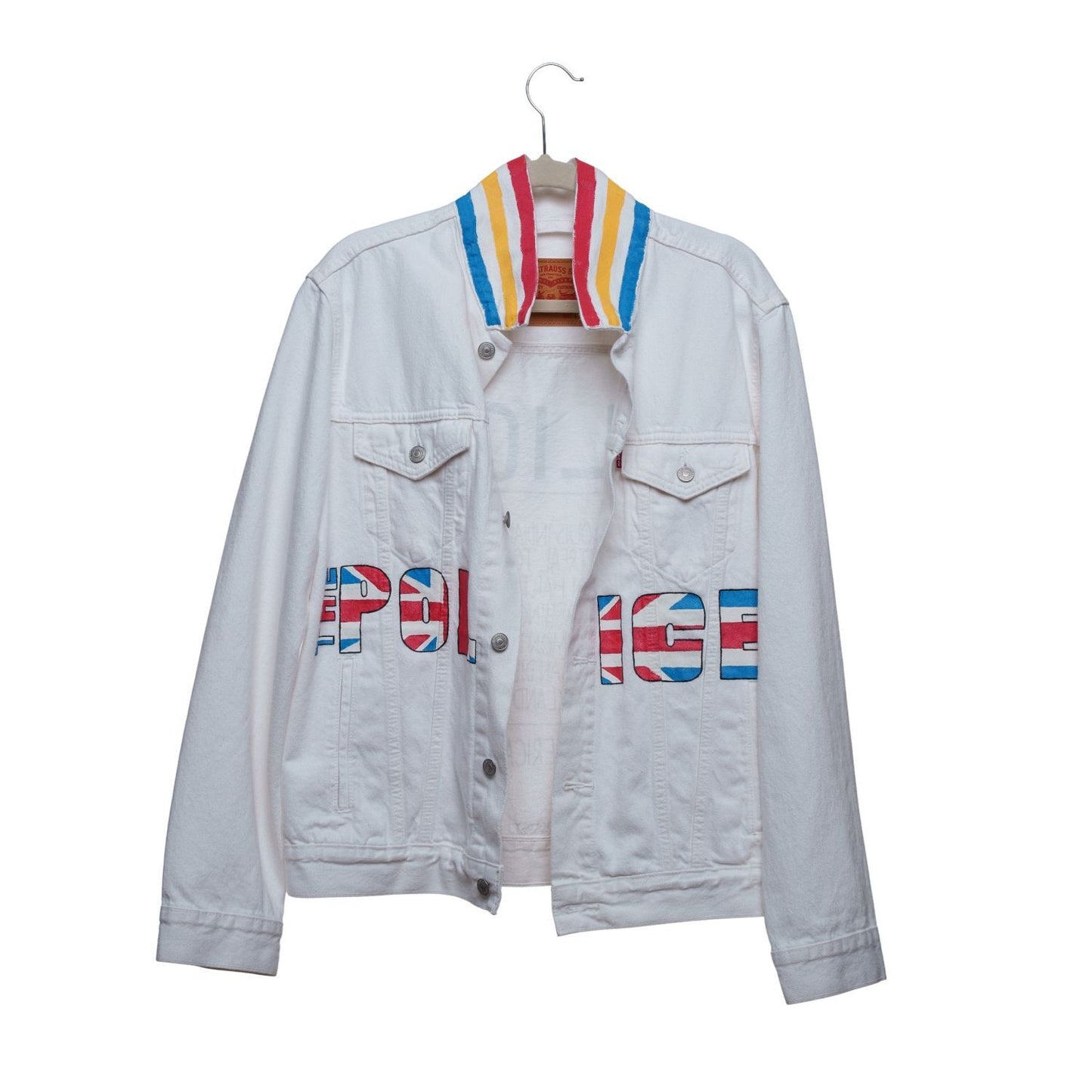 The Police Hand Painted Men's Denim Jacket