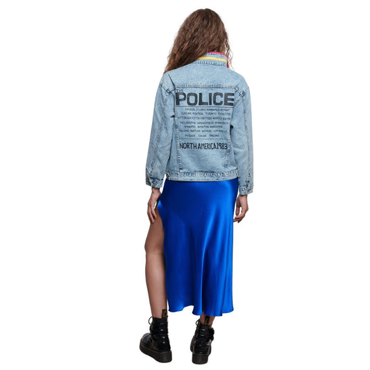 The Police Hand Painted Women's Denim Jacket