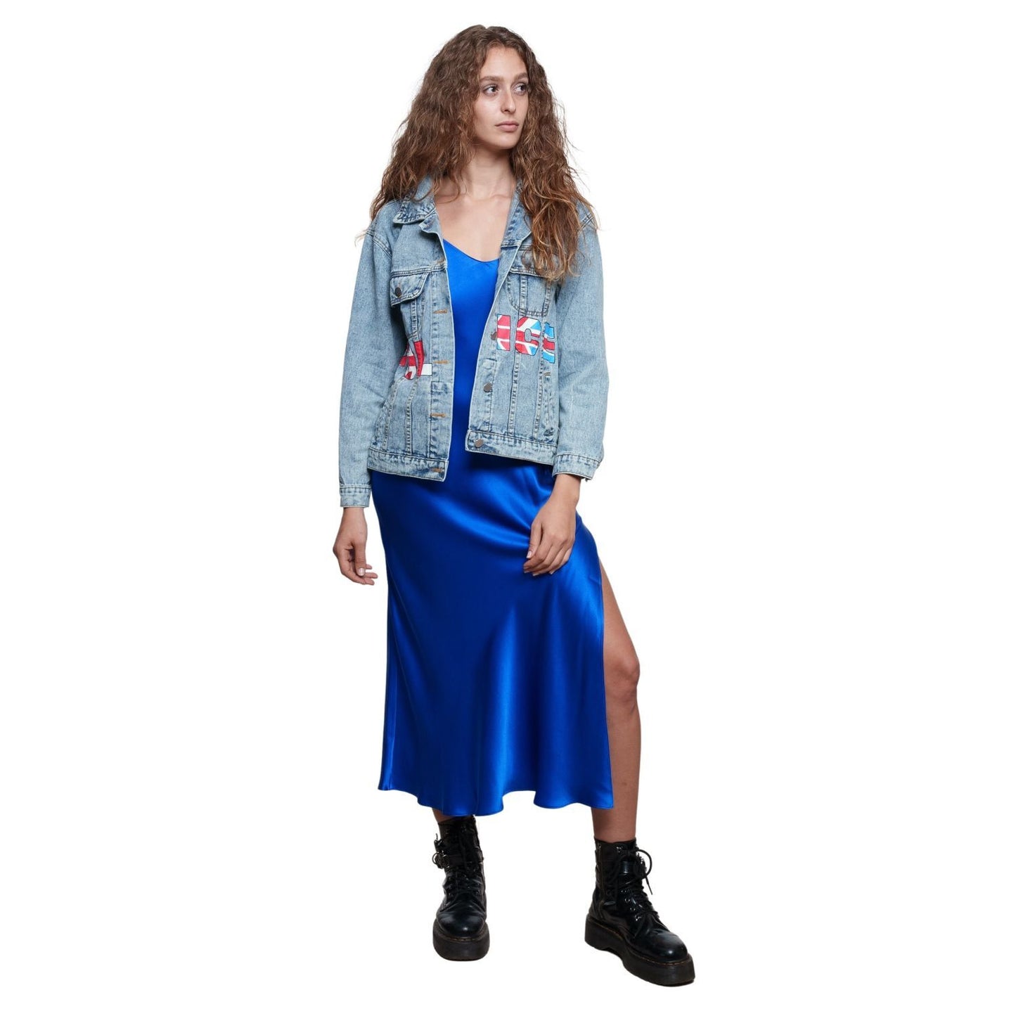 The Police Hand Painted Women's Denim Jacket