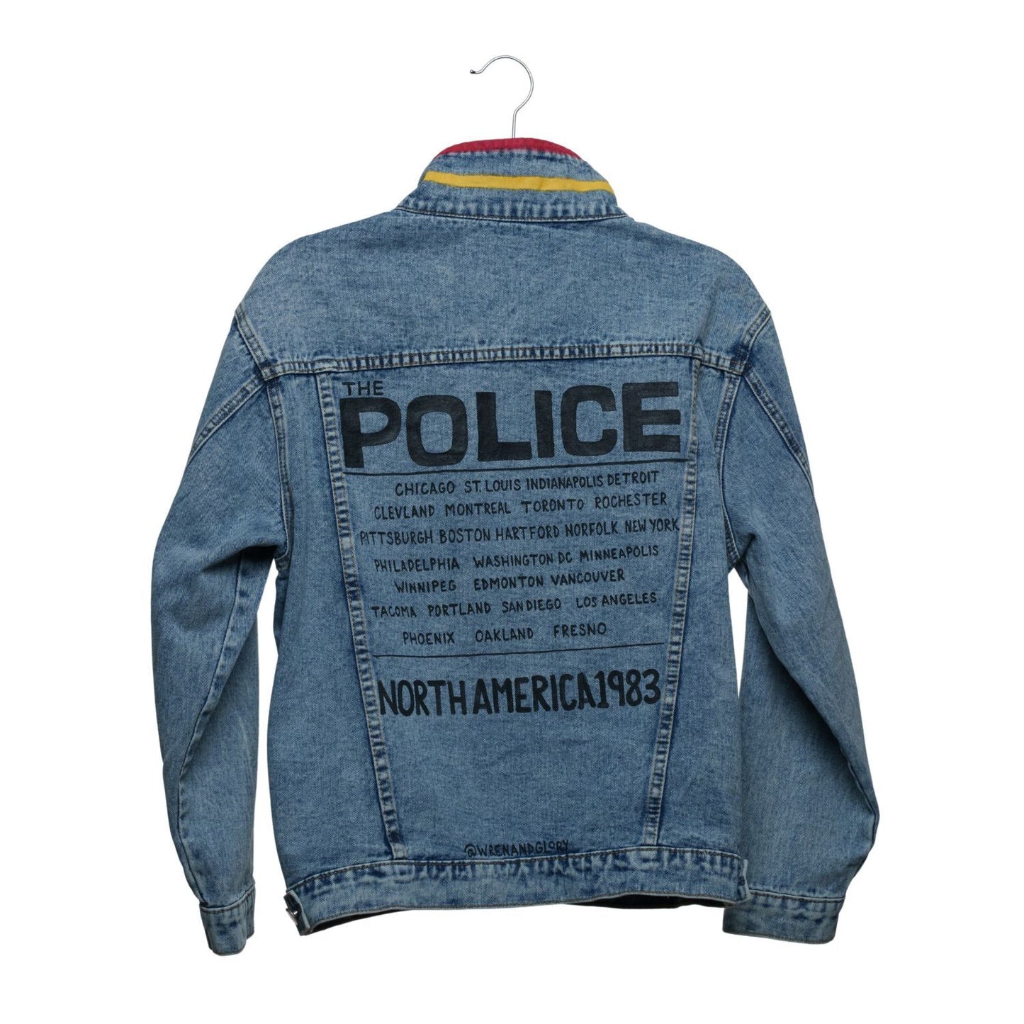 The Police Hand Painted Women's Denim Jacket