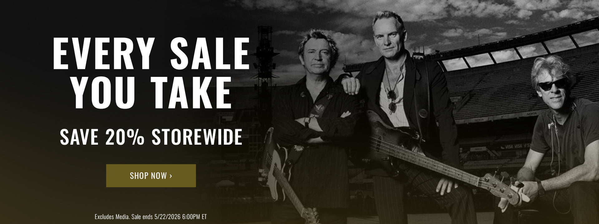 Every Sale you take. Save 20% storewide. Shop now. Excludes media. Sale ends 5/22/2026 6:00PM ET
