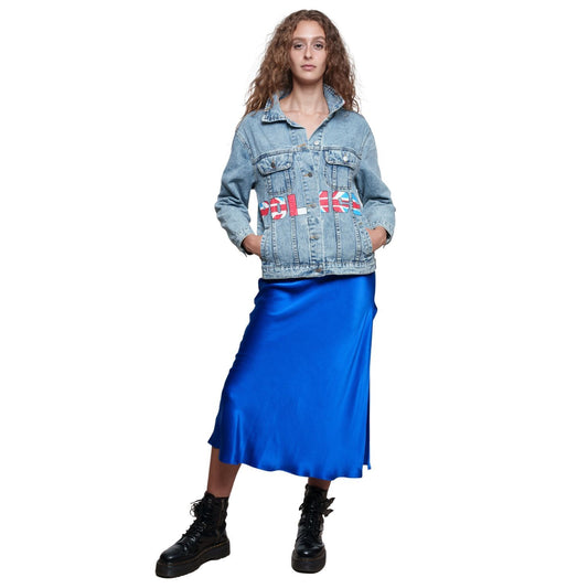 The Police Hand Painted Women's Denim Jacket