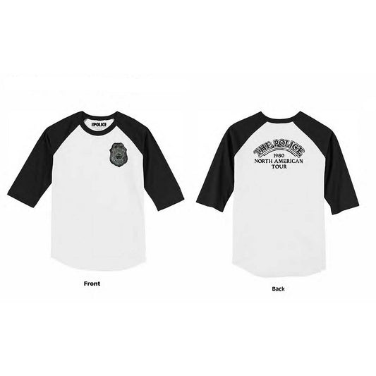 The Police North American 1980 Tour Badge Raglan
